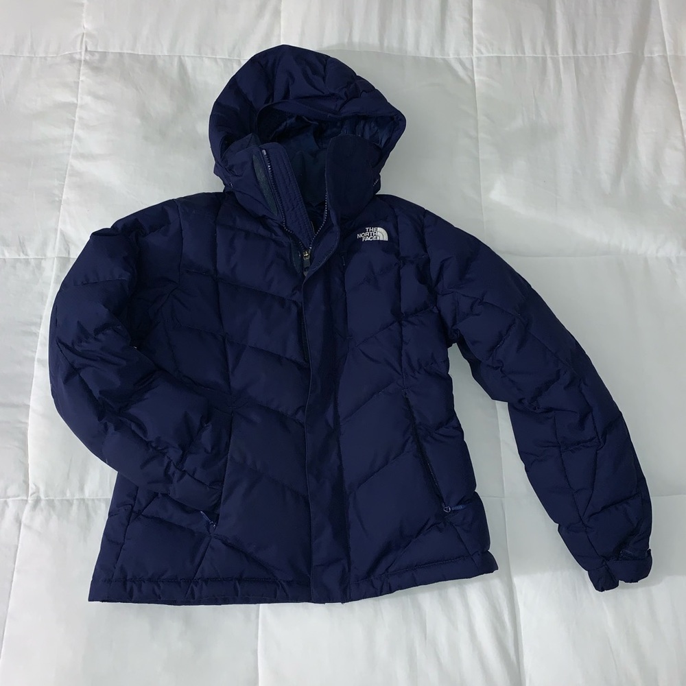 north face puffer navy coat